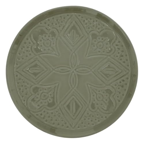 Secret de Gourmet - Lot de 6 Assiettes à Dessert Faïence Sienna 20cm Vert Olive