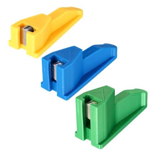 3pcs String Art Nail Holders, 3 Size 0.50in/1.27cm 0.75in/1.91cm 1in/2.54cm Height Magnetic Nail Guide Tool for Hammering String Art Woodworking Supplies(Yellow, Blue, Green)