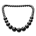 Produktbild Soul-Cats® Perlenkette Acryl rot schwarz weiß Perlen Halskette Kette, Farbe:Schwarz