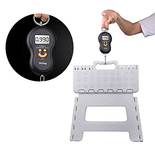 踏み台【Usmascot】滑り止め折りたたみステップスツール、高さ22cm、丈夫で十分安全、大人/子供兼用、折りたたみはしご、簡単収納／開封、キッチン、トイレ、キャンプ用 (ホワイト, 22cm)