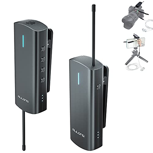 [Installazione facile e durevole]: Plug and Play. Il trasmettitore e il ricevitore vengono accoppiati automaticamente dopo l'accensione. Il mini trasmettitore consente il controllo del volume semplicemente premendo il pulsante del volume su di esso. che lo rende versatile e facile da configurare. Il trasmettitore e il ricevitore sono dotati di batteria al litio di alta qualità da 400 mAh, che fornisce più di 6 ore di durata della batteria dopo una ricarica completa.