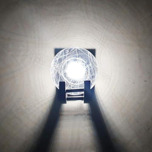 Image of GreyWings Wooden & Glass Wall Light for Home, Brown & Transparent Antique Decorative Wall Lamp with E27 Holder, Wall Light Bulb Not Included, Pack of 4