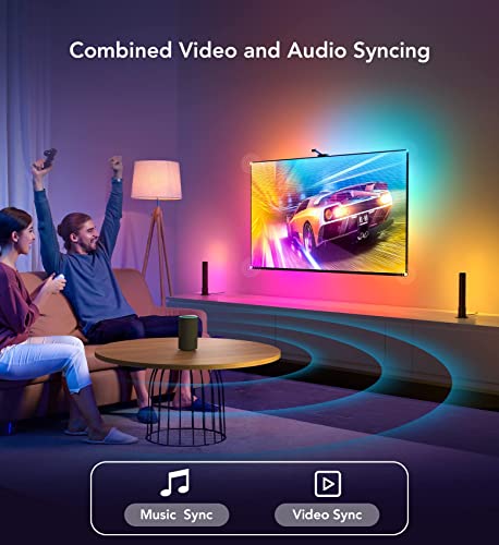 Govee Led Strip Lights & Light Bars With Camera, Smart Wi-Fi Rgbic Dreamview T1 Pro Led Lights For Tv (55-65 Inches), Video & Music Sync Tv Backlight For Gaming & Movies, Work With Alexa & Google Home #TOP4