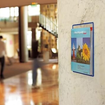 Tarifold Hanging Display Pockets, Letter Size, Portrait, Blue, 5 Pack | 5 Wire-Reinforced Hanging Pockets, Fits Letter Size Documents, Portrait, Integrated Metal Hanger