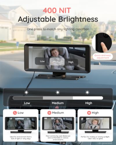 Image of LUCKVIEW BM5PRO Dual Baby Car Camera with 7.2 inch Split Screen Monitor