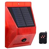 Jonlaki Solar Alarm Licht Schalter Fernbedienung Alarm Horn Outdoor Site Bauernhof Obstgarten Anti Dieb Tier Alarm Empfindliche Motion Sensor Sound Licht IP65