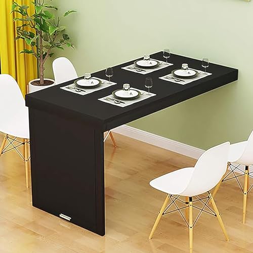 Table de salle à manger pliante murale beige en bois 80x40cm