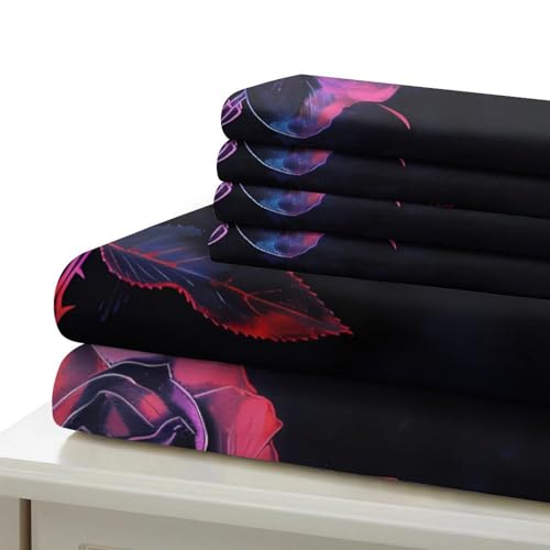 Housse de couette rose néon 135x200 en microfibre avec zip durable - 7