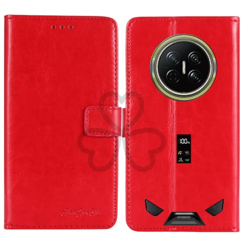 TienJueShi Red Book Stand Retro Flip Leather Protector Phone Wallet Gel Cover Etui TPU Silicone Case For DOOGEE V Max 2 Pro 6.78