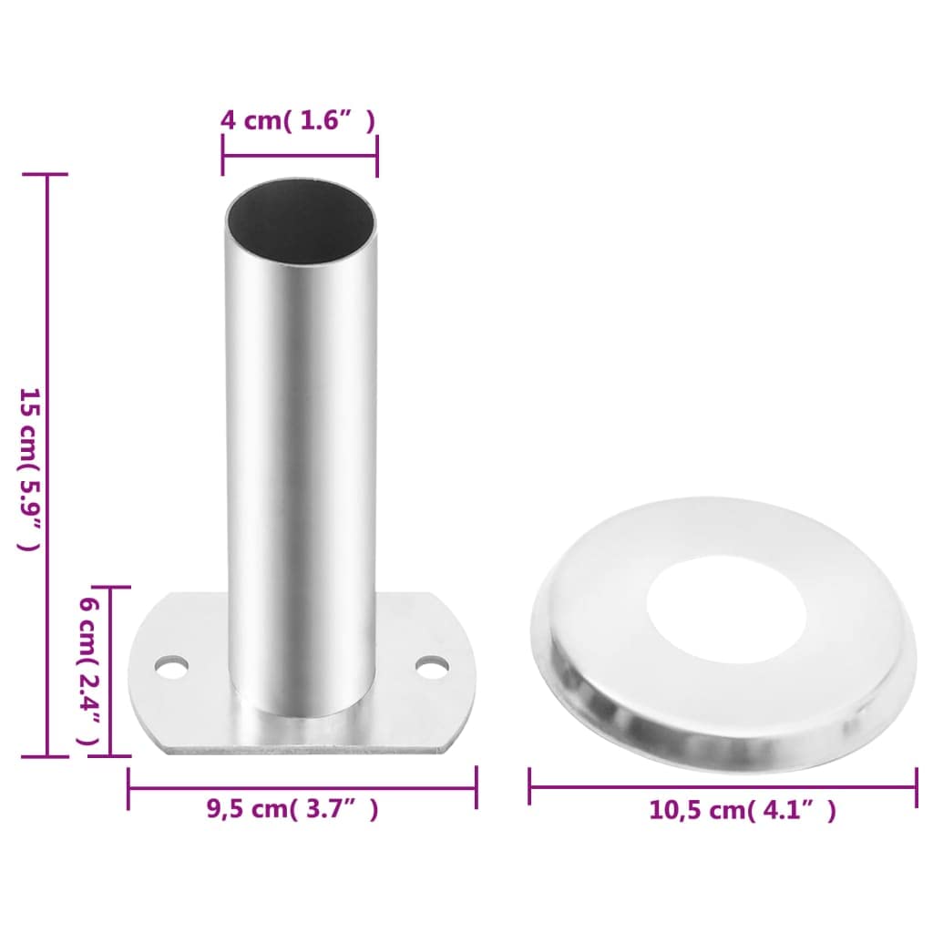 vidaXL Supports de Main Courante pour Échelle de Piscine, Accessoire