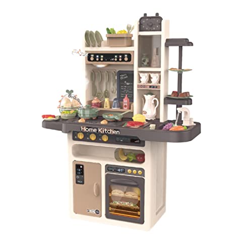 SUKAAGO おままごと キッチンセット ごっこ遊び おもちゃ 知育玩具 キッチンリアル玩具 食器おもちゃ リアル噴霧 リアル料理音 卵蒸し器、黒板付き 親子遊び 循環水 クリスマス プレゼント ギフト 組み立て式 子供向け 男女通用 (スタイル3)
