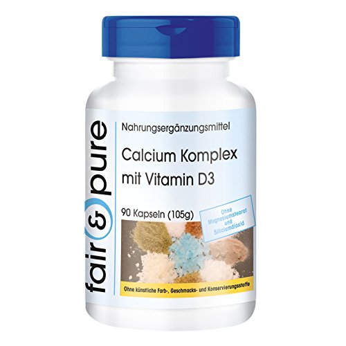 Complejo de calcio con vitamina D3 y magnesio, 90 cápsulas y conservantes