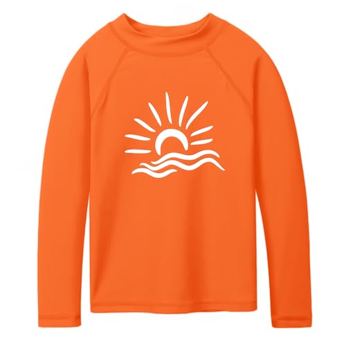 Image of TFJH E Girls & Boys Long Sleeve Rashgurad Swimsuit UPF 50+ Kids Swimwear Sunsuits