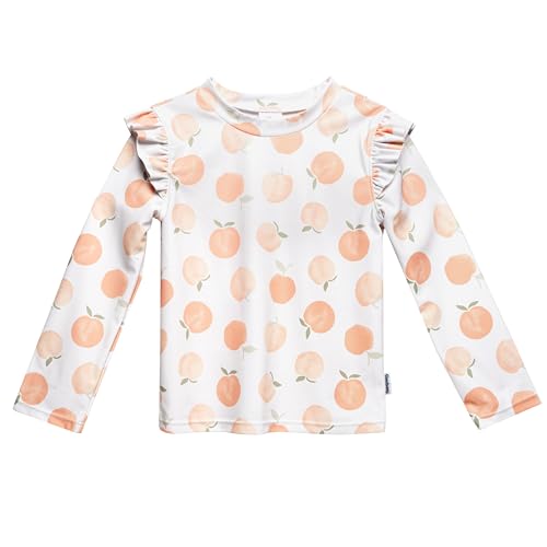 Gerber Baby and Toddler Girls Long Sleeve Swimsuit, Peaches, 12 Months - image 3