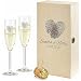 Produktbild FORYOU24 2 Leonardo Sektgläser mit Gravur in Geschenkbox | Fingerprints | zur Hochzeit Geschenkidee Sektglas-Set graviert
