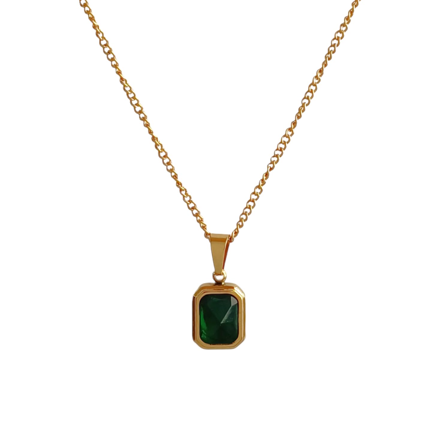 See full amazon price history chart for JEWILLEY Stylish Green Emerald Anti-Tarnish Gold Plated Stainless Steel Necklace |Green Waterproof Chain Pendant | Gifts for Women and Girls JEWILLEY Stylish Green Emerald Anti-Tarnish Gold Plated Stainless Steel Necklace |Green Waterproof Chain Pendant | Gifts for Women and Girls (B0DFWFTCHZ) Amazon Price History, Amazon Price Tracker