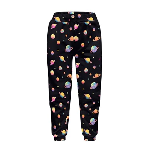 Sweatpants for Boys Elastic Sports Pants Girls High Waist Trousers Bundle Foot Jogger Pants with Side Pockets