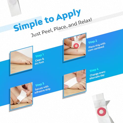 Leeford Cornex Corn Caps - 40 Strips | Corn Remover For Feet | Skin Friendly Corn Cap | Corn Caps for Foot Male & Female | Ayurvedic Corn Plaster | Medicated Corn Remover Cap