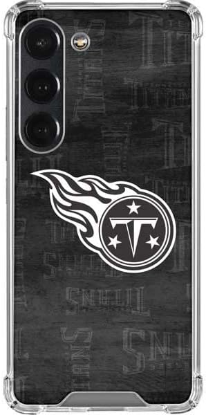 Skinit Clear Phone Case Compatible with Galaxy S23 - Officially Licensed NFL Tennessee Titans Black & White Design