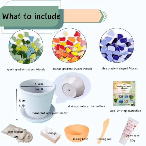 Kit de manualidades de mosaico: el regalo creativo para diseñar una maceta única 2