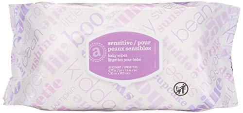 Amazon Elements Updated Formula Baby Wipes, Sensitive, 480 Count, Flip-Top Packs