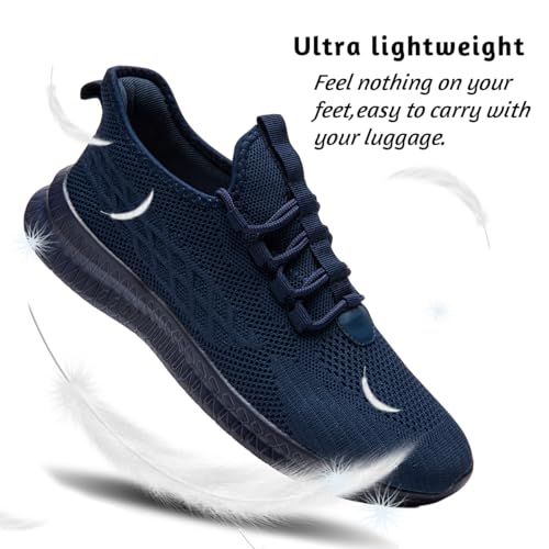 Image of DLWKIPV Running Shoes for Men Casual Slip on Tennis Walking Sneakers Lightweight Breathable Mesh Fashion Gym Athletic Sports Workout Non Slip Trainers