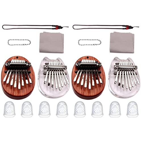 BIENKA 2 Ensembles/9 pièces 8 Touches Doigt Piano Mini Kalimba Doigt Piano 8 Touches Mini Piano - Les Beatles, Paul McCartney, John Lennon, RIngo Starr, George Harrison BIENKA 2 Ensembles/9 pièces 8 Touches Doigt Piano Mini Kalimba Doigt Piano 8 Touches Mini Piano