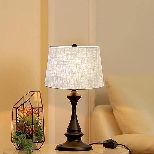White lamp shades set of 2 TOOTOO STAR double 10x12x8\" fabric natural linen cone drum hand craft medium lamp shade set of 2, lampshade for floor table lamp, spider - Thumbnail 7