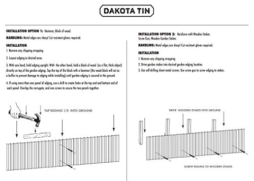 Corrugated Garden Edging (6" Tall Galvalume) #TOP3