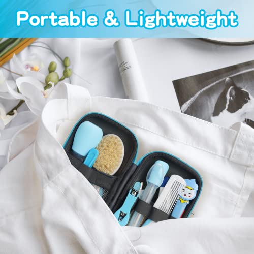 Baby Grooming Kit，Infant Safety Care Setwith Hair Brush Comb Nail Clipper Nasal Aspirator Ear Cleaner,Baby Essentials Kit For Newborn Girls Boys #TOP6