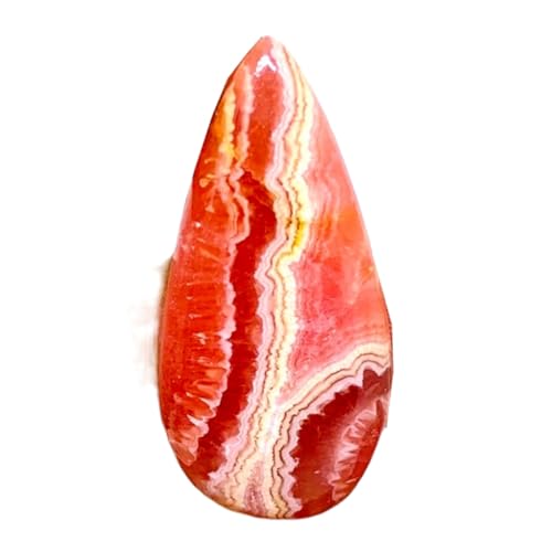 Cabochon en rhodochrosite naturelle 42x19mm de qualité gemme supérieure pour bijoux