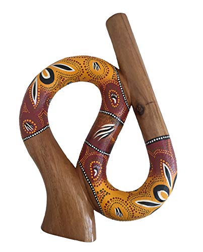 S-Shaped Didgeridoo Solid Mahogany Wood Didgeridoo Percussion Instrument - Professional Sound/Quality - Jive Brand (S-Shape) #TOP7