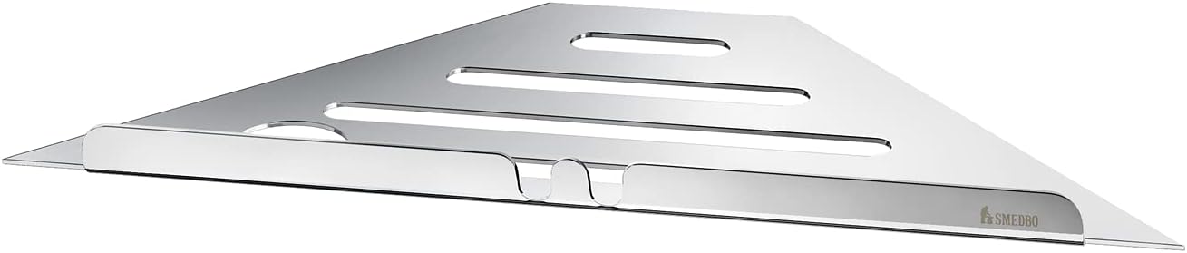 SMEDBO Grout Line Corner Shelf Sideline of Stainless Steel, Silver