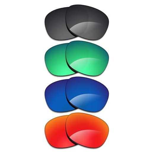Alphax 4 pares de lentes polarizadas de substituição para óculos de sol Ray Ban Boyfriend RB4147 56 mm - preto + verde + vermelho + água profunda