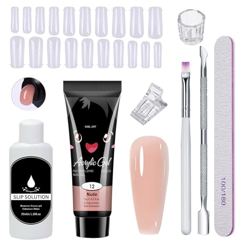 Funnaura Polygel Nail Kit, 15 Ml Poly Gel Nails Extension for Women Beginners Gifts (with Nail Tool)