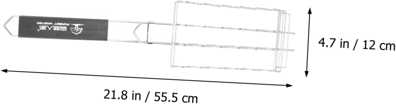 Stainless Steel Barbecue Tool Grilling Basket Meat Grilling Net for Outdoor Grills