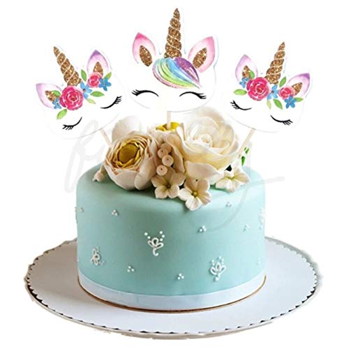 Firefly Unicorn 24 Cupcake Toppers Baby Shower Decorations Party Cake Decorating Supplies First Birthday Decorations Kids Children Baking Supplies Gender Reveal (Unicorn 24) #TOP3