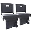 BRAWNTIDE Stadium Seat for Bleachers with Back Support - Wide Padded Bleacher Seat, Portable Folding Stadium Chair with Thick Cushion, Hooks, Shoulder Strap, Storage, Ideal for Games & Sports (Black)