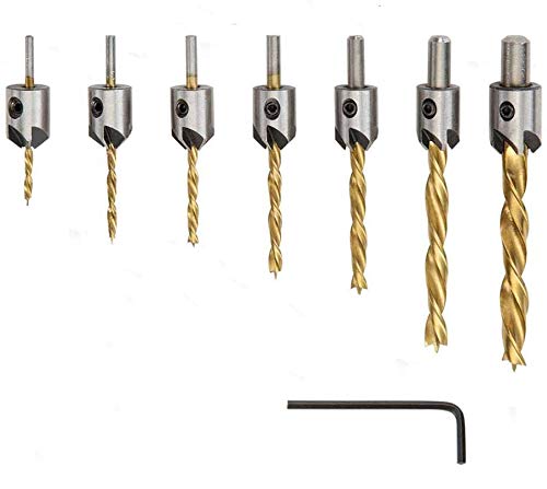 YAASO Kegelsenker Bohrer Senker Bohrer Set Titan Beschichtete Schraube Holzbearbeitung Fase Werkzeug Cover