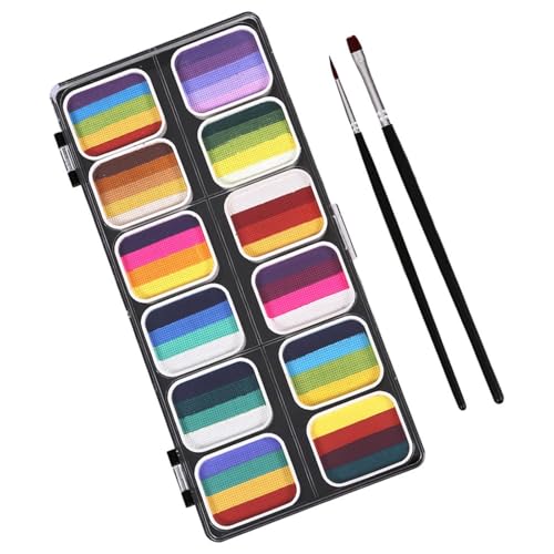 Kit maquillage visage enfant 12 couleurs dégradées aquarellables adulte