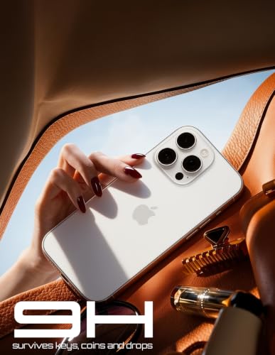 Image of Lensarmor Compatible with iPhone 17 / iPhone 16 Pro Borderless Tempered Glass Screen Protector, 0.33 mm 300 CC Military Grade Glass, Speaker Dust Grill, Full View, Case Friendly, Scratch Resistant