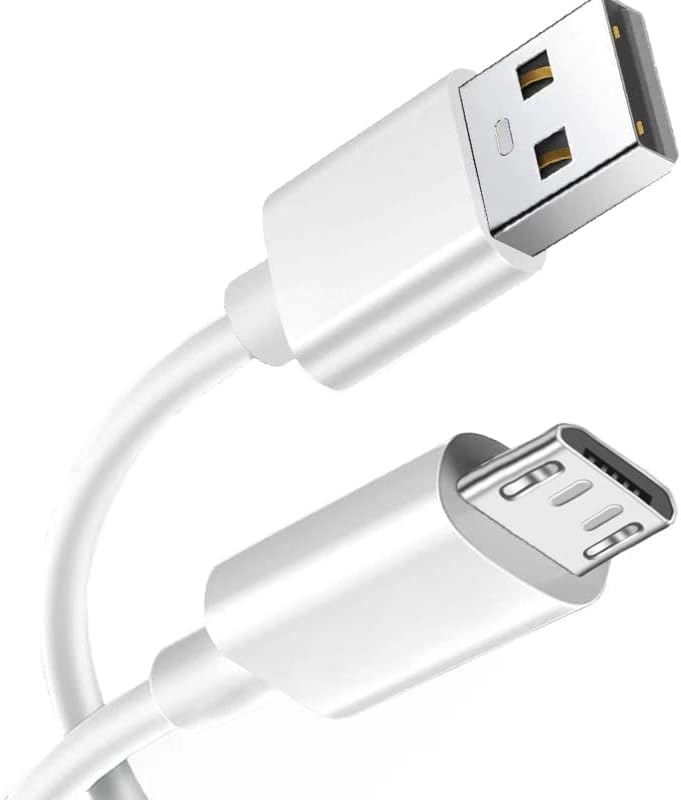 Charging Cable for Samsung Galaxy S7 / S7 Edge / S6 / S6 Edge / S5 Neo Mini / A10 A10s / A03 Core / J7 Prime / J6 J6 Plus / J5 / J4 Plus / J4 J3 J2 J1 / A7 A6 S4 S3 S2 Micro USB (WHITE)