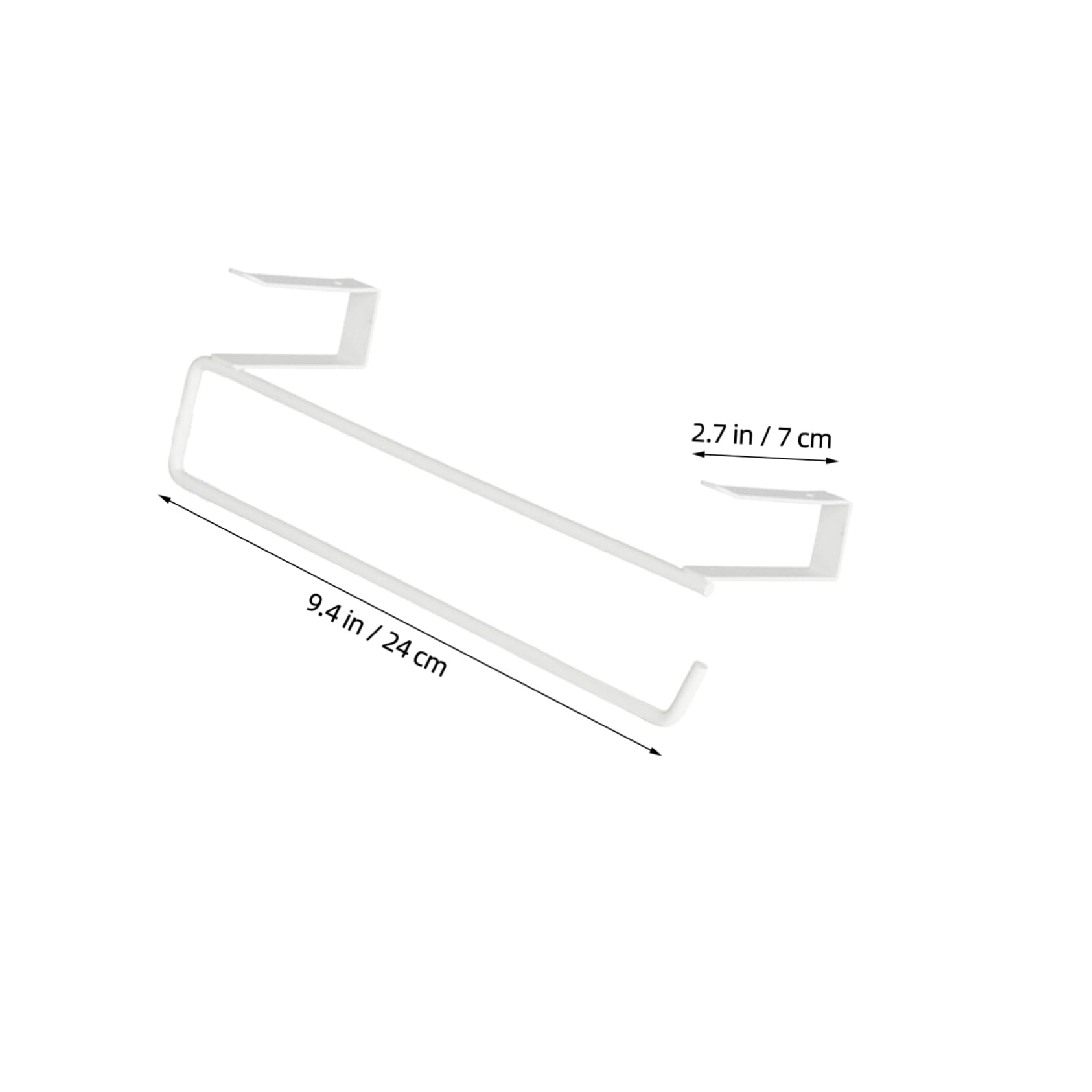 STOBAZA White Hanging Shelves Toilet Towel Holder Under Shelf Rack Under Cabinet Shelf Paper Towel Rack Under Shelves Riser U-Shaped Under Cabinet Kitchen Organizer Wardrobe Storage