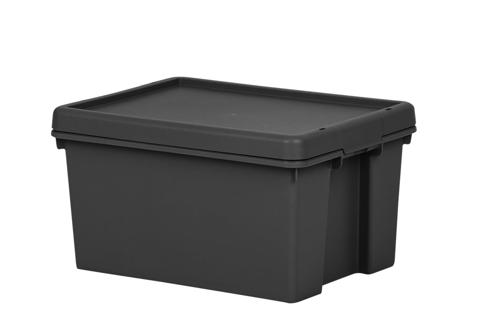 Wham Bam Storage Box Boxes With Lids Plastic Black Heavy Duty Recycled Home NEW (16L)
