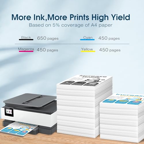 Image of JANMORE 64 XL 64XL Black and Color Ink Cartridge Combo Pack Replacement for HP 64XL Ink Compatible for HP 7855, 7858, Envy Photo 7855 7858 7800 7100 7155 6255 7164 Inspire Tango Printers