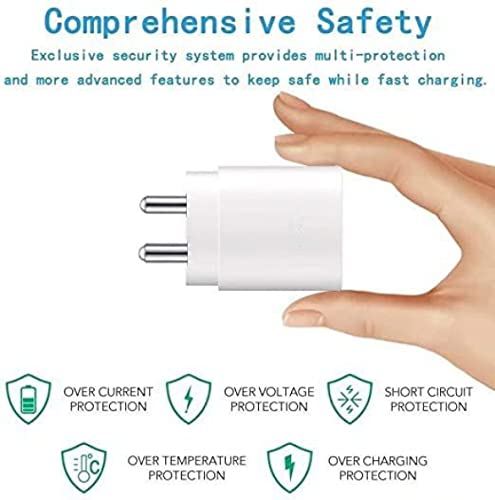 Image of MMAK 25W Charger USB-C Super Fast Charging Adapter Compatible for Galaxy S21 /S21+ /S21 Ultra /S20 /S20+ /S20 Ultra /Note 10,20 /Note 20 Ultra /Note10+, with Cable, White