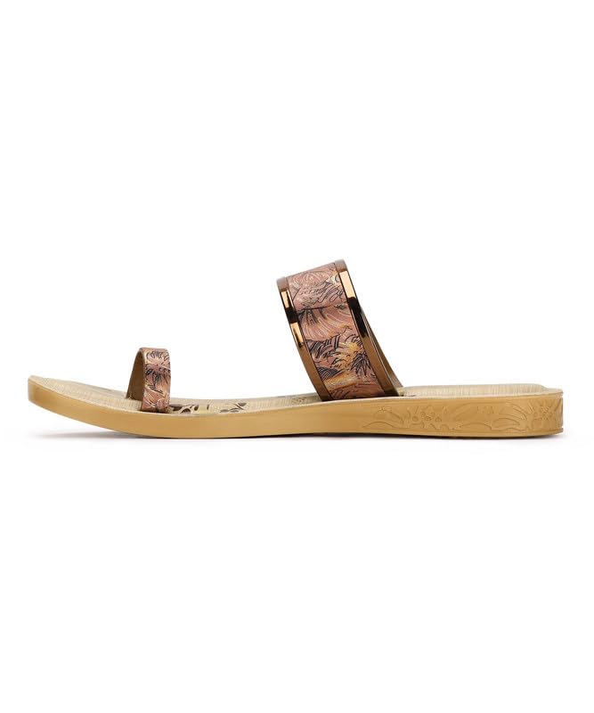 Image of PARAGON PUK7019L Women's Sandals | Stylish Slip on Flats with Cushioned Soles | Trendy Lightweight Durable & Comfortable Fashion Slippers for Outdoor Use