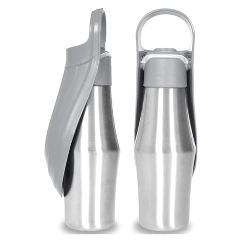 犬 水飲み器 ステンレス製 小さい ペットウォーターボトル 散歩 犬 水飲み 携帯型 手提げ 犬 給水器 750m 携帯用水飲みボトル 給水器 保冷 犬 水飲み器 散歩 水槽付き こぼれない 携行便利 ペットウォーターボトル 給水器 小型犬 犬用 散歩グッ
