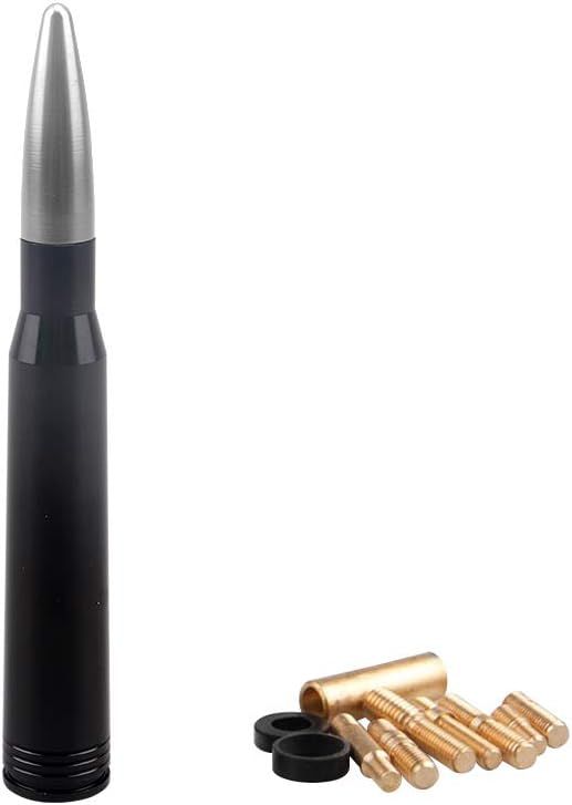 Samman Silver Bullet Antenna Universal Billet Replacement Car Truck Short Antenna Compatible with Ford F150 F250 F350 Super Duty Raptor Dodge RAM 1500 2500 3500 Jeep Cherokee …