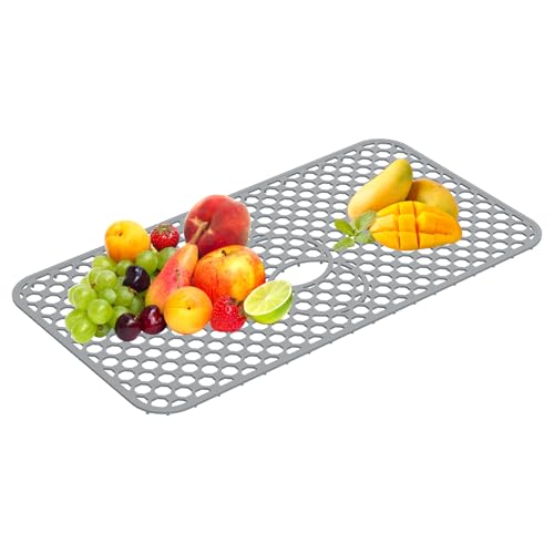 Inserto per lavello in silicone Hohlout, protezione per lavello in silicone, versatile, con particelle di slittamento, per frutta e verdura, protezione per lavello, tappetino da bagno, cucina (A)